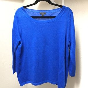 J Crew Blue Linen Sweater